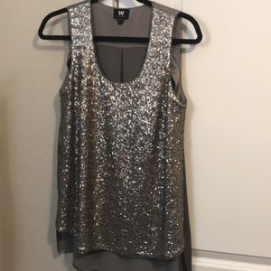 W by Worth sparking silver top